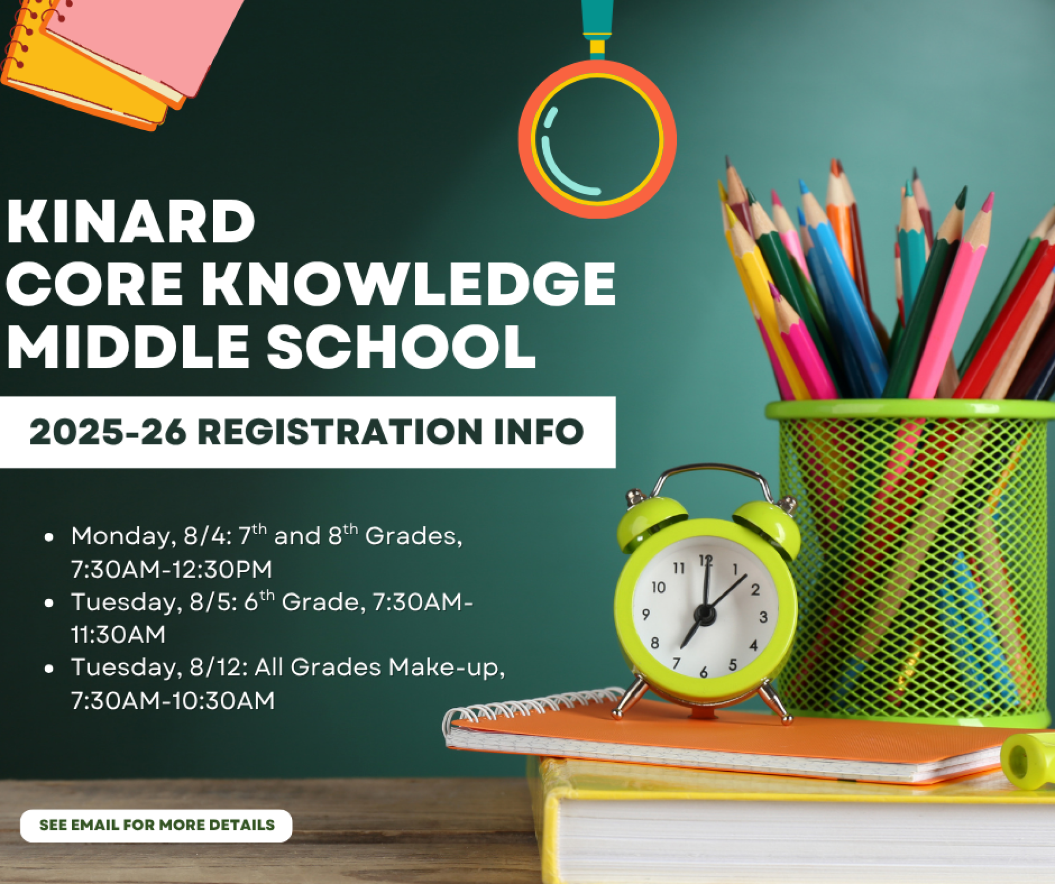 August 2025 Registration Information