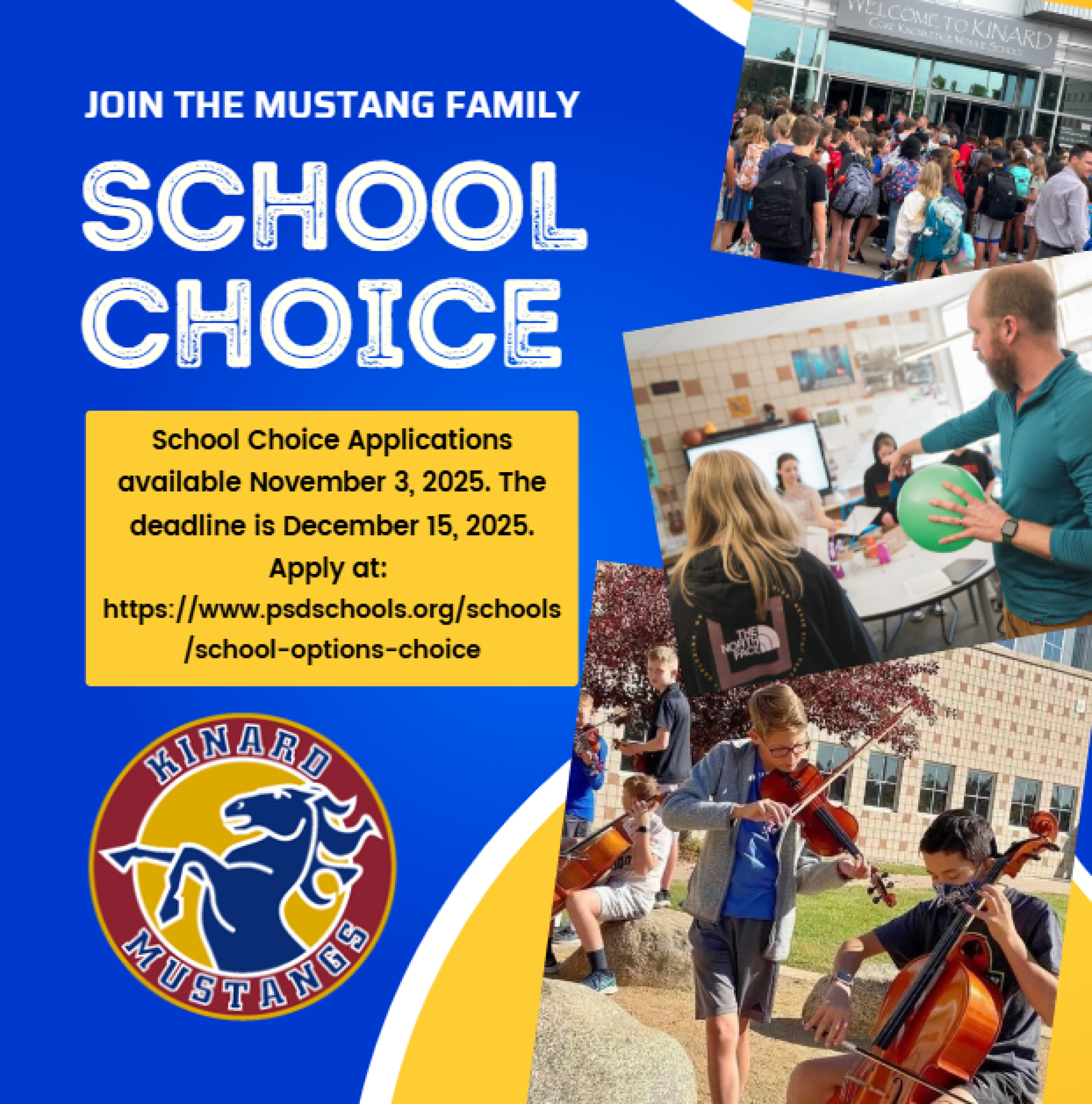Join the Mustang Family- School Choice Info
