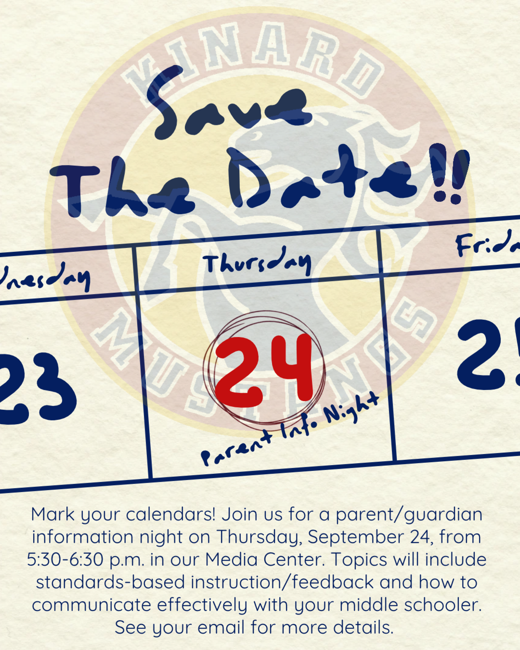 September 24 Parent Info Night