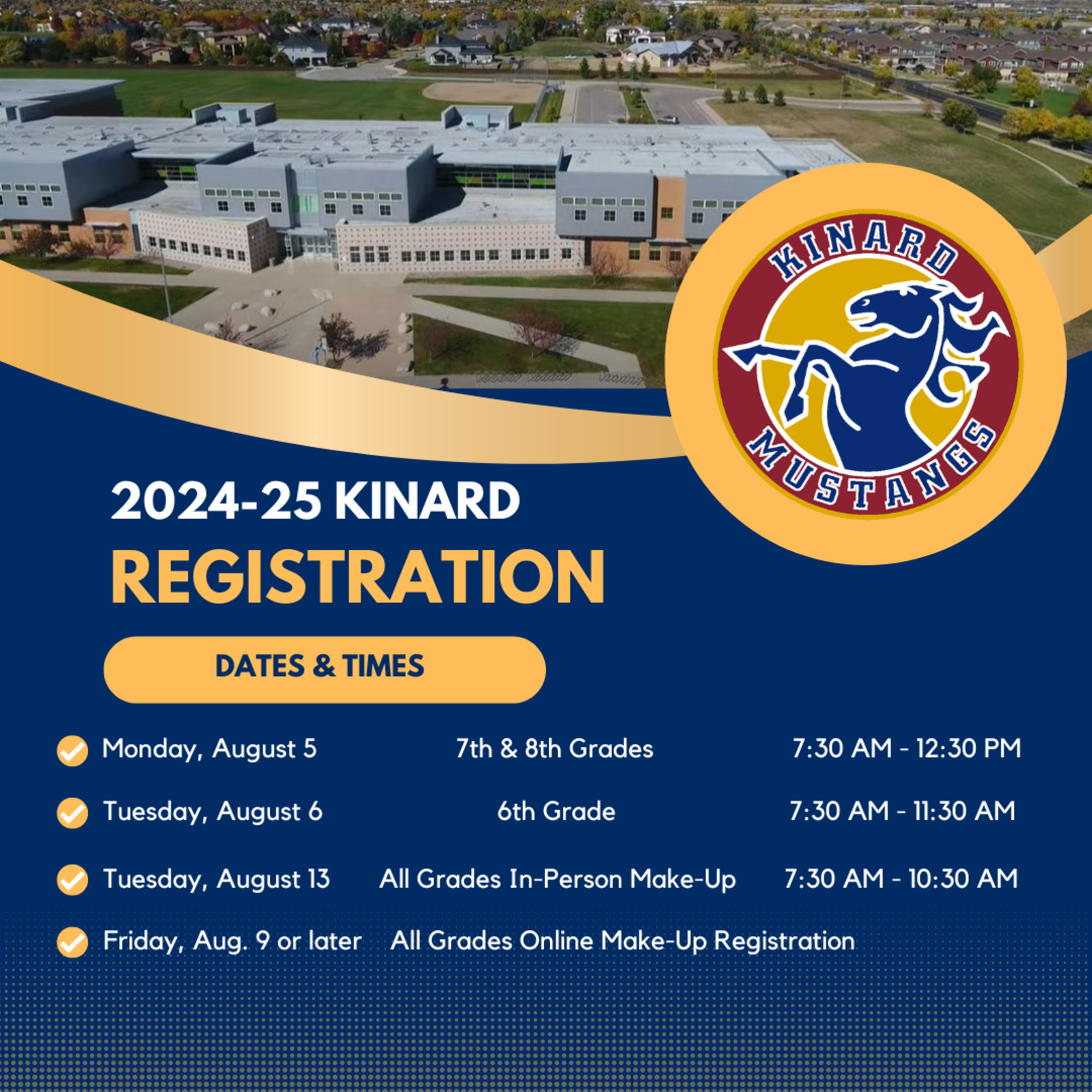 2024-25 August Registration Dates and Times