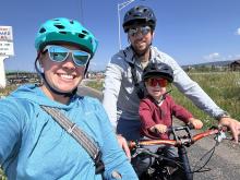 Bre & her family biking in Winter Park