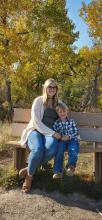 Ms. Blumberg and her son Cameron