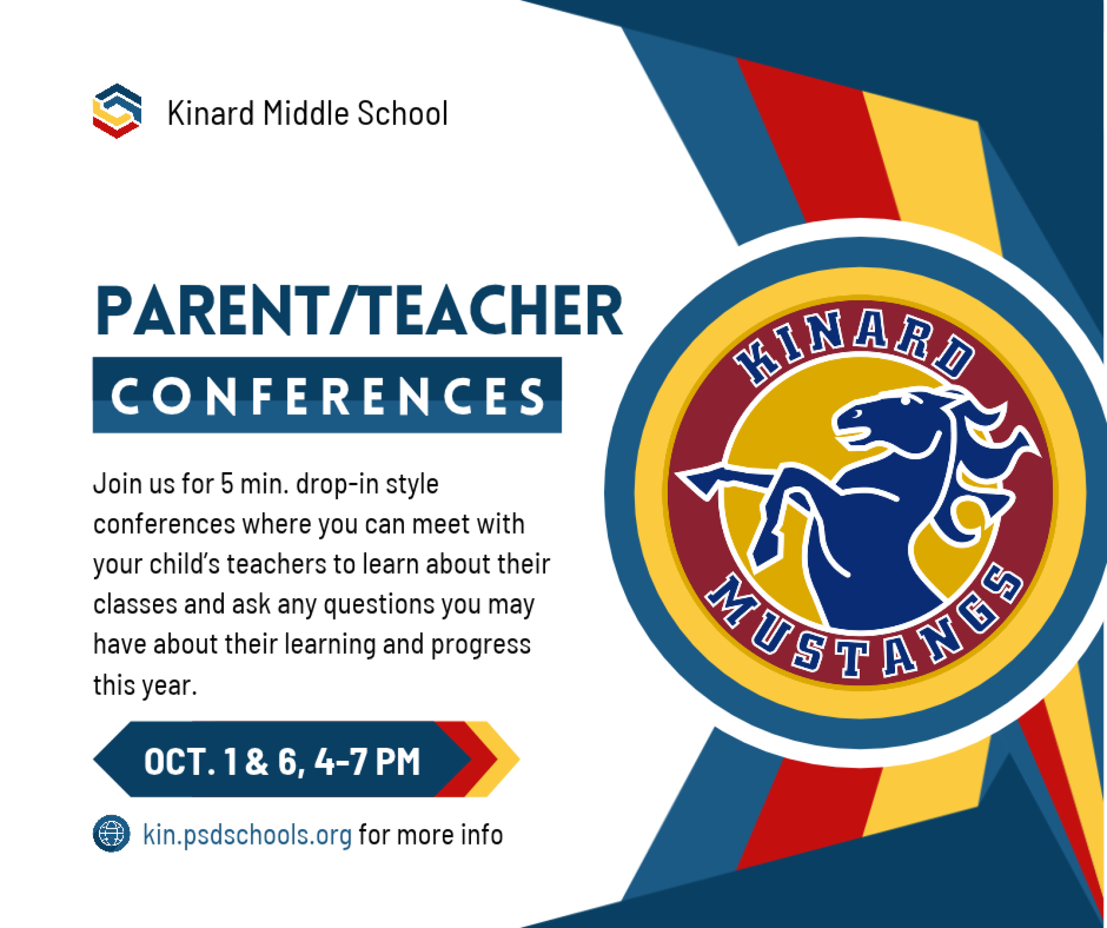 Fall 2026 parent/teacher conferences- October 1 and 6