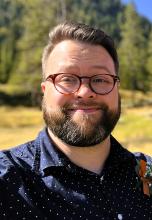 Mr. Costello at his brother's wedding in the Montana wilderness. 